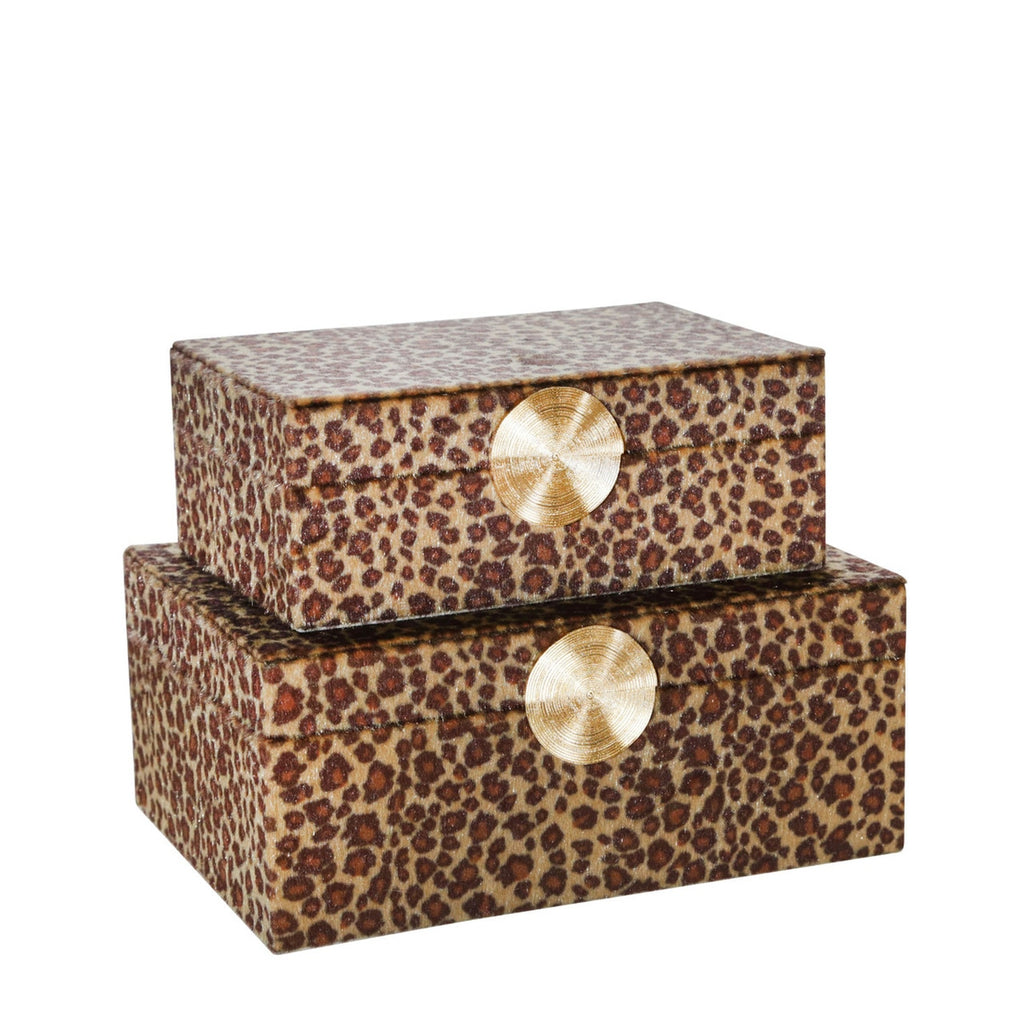 Velveteen Leopard Box - 2 sizes available