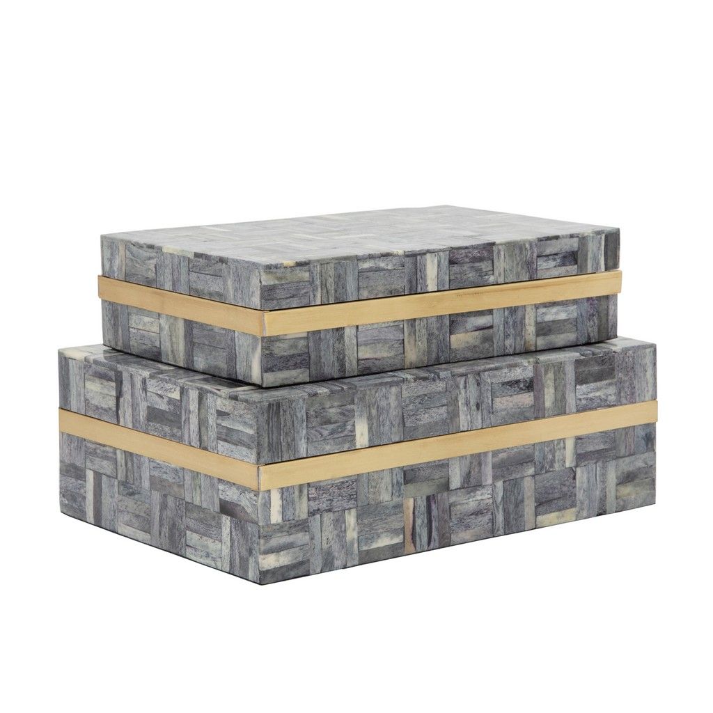 Gray Rectangular Boxes - 2 sizes available