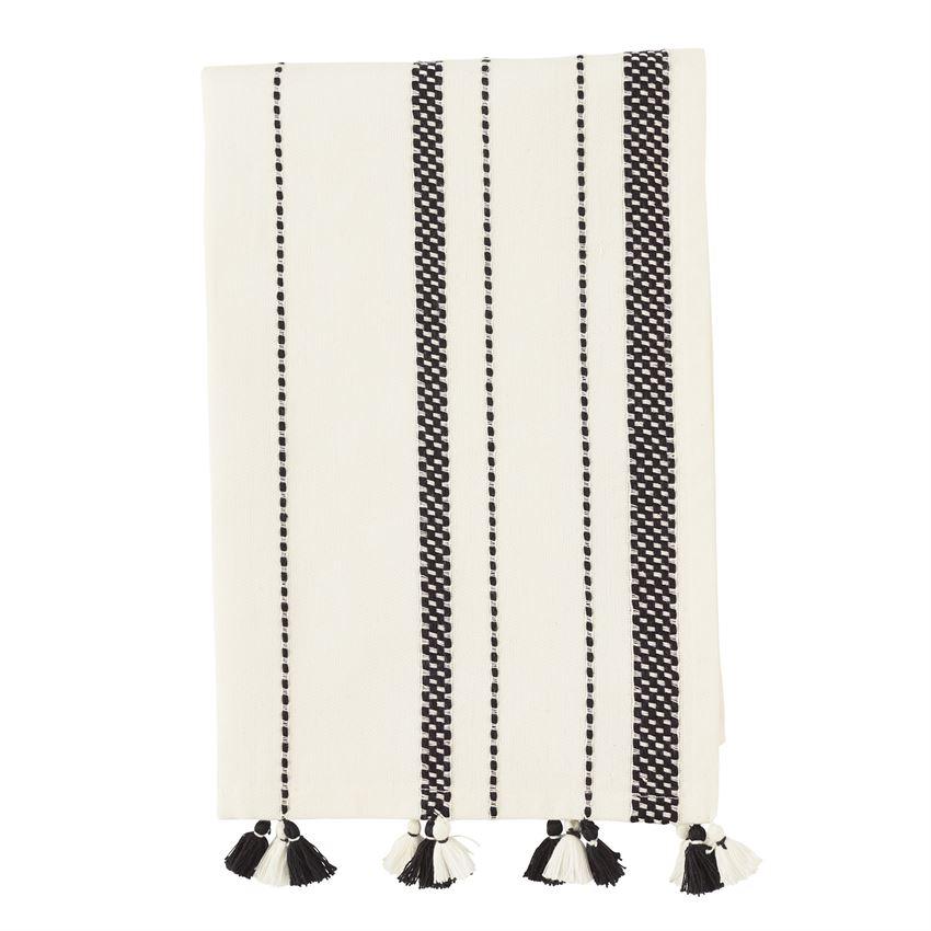 Black tassel best sale hand towel