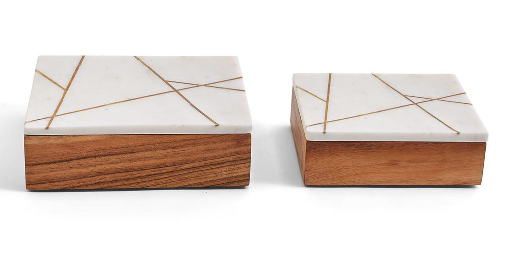 Marble Top Decorative Box - 2 sizes available – Theory Design Studio