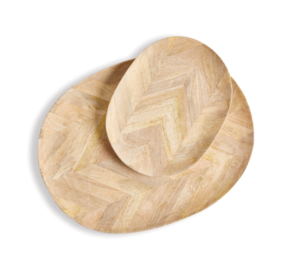 Marquetry Oval Trays - 2 sizes available